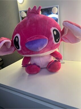 Plush Pink Fantasy Creature Stuffed Animal - Soft Pink & Purple